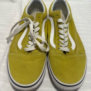 Vans Mustard and White Sneakers